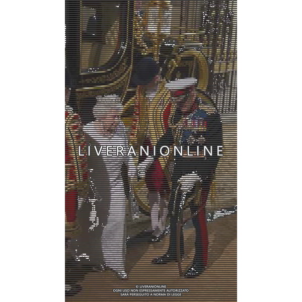 HM Queen Elizabeth II and Prince Phillip, Duke of Edinburgh attend the State Opening of Parliament that marks the commencement of a session of the Parliament of the United Kingdom. London : Arrival of HM Queen Elizabeth II and Duke of Edinburgh. AG ALDO LIVERANI SAS ONLY ITALY
