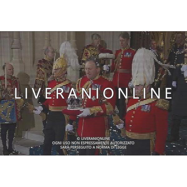 HM Queen Elizabeth II and Prince Phillip, Duke of Edinburgh attend the State Opening of Parliament that marks the commencement of a session of the Parliament of the United Kingdom. London : The Imperial Crown is carried out of the Palace of Westminster at the end of the State Opening of Parliament. AG ALDO LIVERANI SAS ONLY ITALY