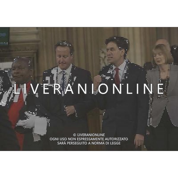  Date: 04/06/14 Pictured: Prime Minster David Cameron and Labour party leader Ed Miliband Caption: Mp\'s walk through the Central Lobby in the houses of Parliament in London today for the State Opening of Parliament which takes place on the first day of a new parliamentary session. The Queen makes a Speech setting out the Government\'s agenda for the year ahead. AG ALDO LIVERANI SAS ONLY ITALY