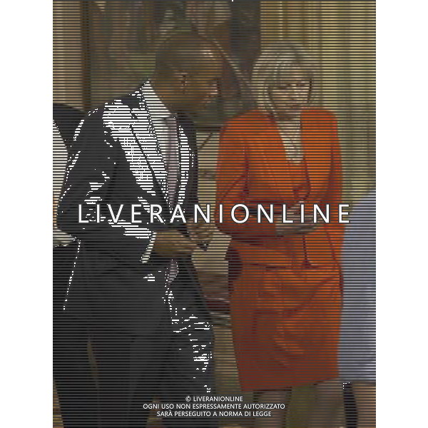  Date: 04/06/14 Pictured: Theresa May and Chuka Umunna Caption: Mp\'s walk through the Central Lobby in the houses of Parliament in London today for the State Opening of Parliament which takes place on the first day of a new parliamentary session. The Queen makes a Speech setting out the Government\'s agenda for the year ahead. AG ALDO LIVERANI SAS ONLY ITALY