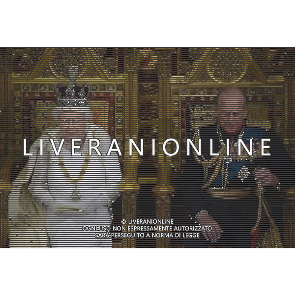 Britain\'s Queen Elizabeth II delivers a speech during the State Opening of Parliament in London on June 04, 2014. AG ALDO LIVERANI SAS ONLY ITALY