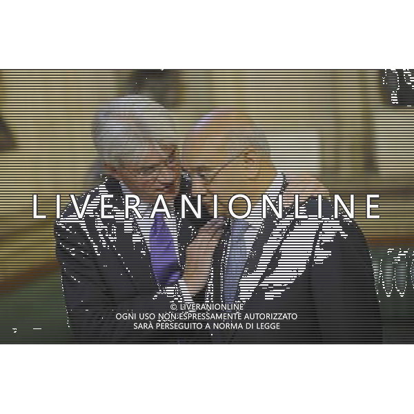 Keith Vaz and Andrew Mitchell in the Members Lobby at the State Opening of Parliament, Palace of Westminster, London, UK. 04/06/2014. AG ALDO LIVERANI SAS ONLY ITALY