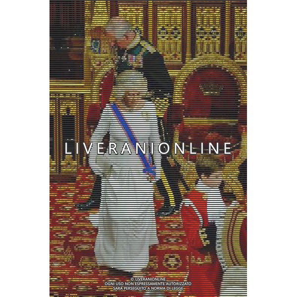 04/06/2014 Camilla Parker Bowles Duchess of Cornwall and Prince Charles Prince of Wales State Opening Of Parliament 2014 at Westminster Abbey in London AG ALDO LIVERANI SAS ONLY ITALY