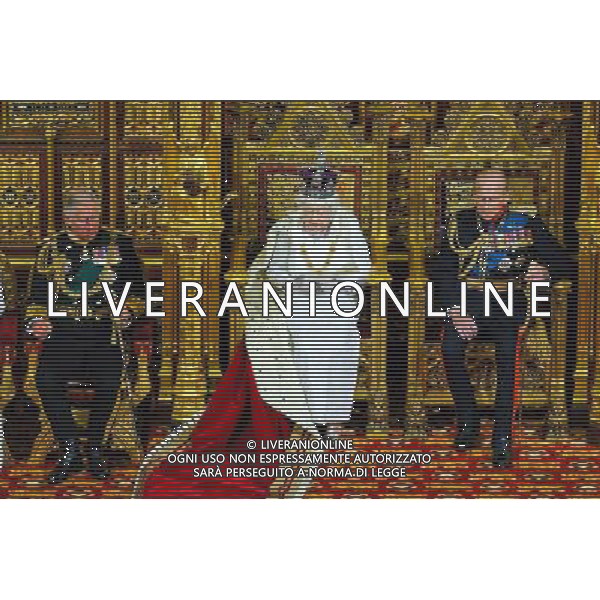 04/06/2014 Prince Charles Prince of Wales Queen Elizabeth II and Prince Philip Duke of Edinburgh State Opening Of Parliament 2014 at Westminster Abbey in London AG ALDO LIVERANI SAS ONLY ITALY