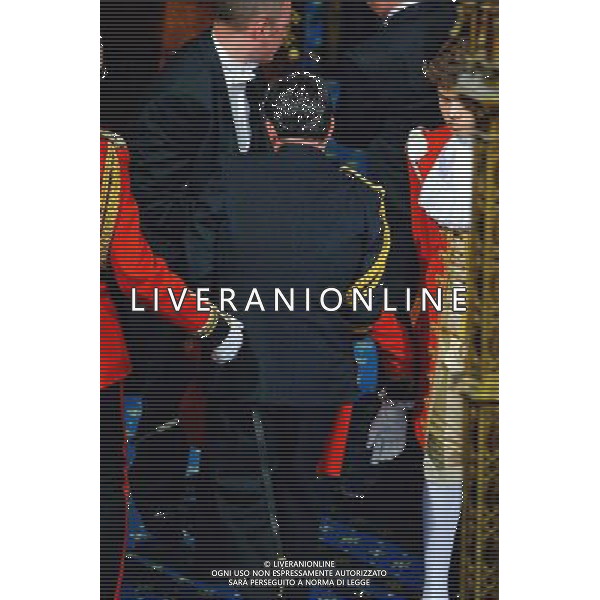 04/06/2014 A Pageboy faints during the ceremony State Opening Of Parliament 2014 at Westminster Abbey in London AG ALDO LIVERANI SAS ONLY ITALY