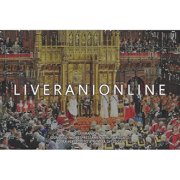 The State Opening Of Parliament. The Queen and Prince Philip seated in the chamber. AG ALDO LIVERANI SAS ONLY ITALY