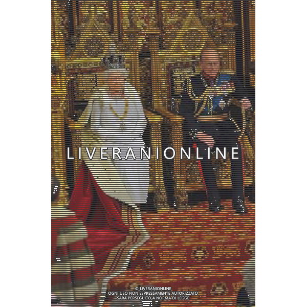 The Queen at the The State Opening Of Parliament with Prince Philip. AG ALDO LIVERANI SAS ONLY ITALY