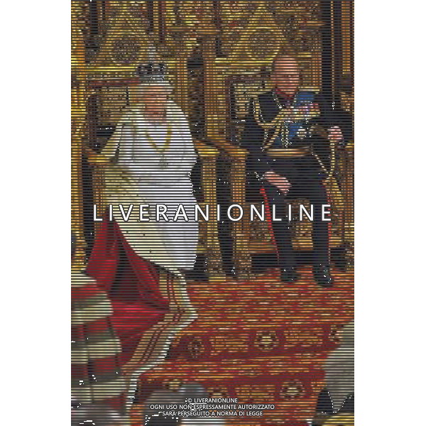 The Queen at the The State Opening Of Parliament with Prince Philip. AG ALDO LIVERANI SAS ONLY ITALY