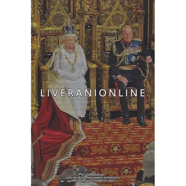 The Queen at the The State Opening Of Parliament with Prince Philip. AG ALDO LIVERANI SAS ONLY ITALY