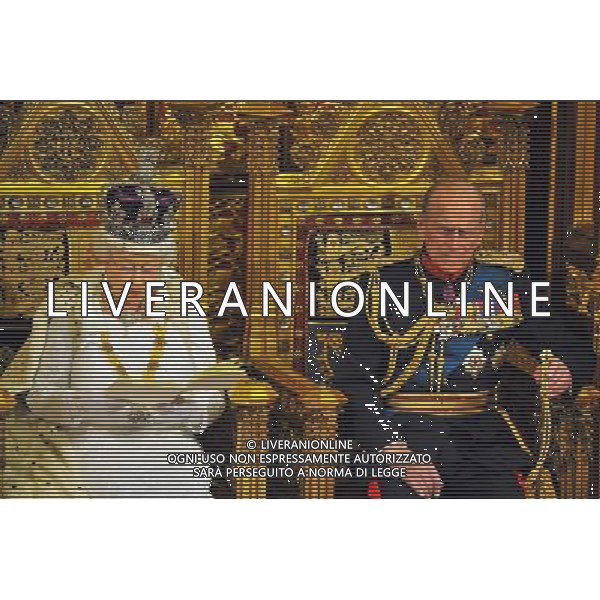 The Queen at the The State Opening Of Parliament with Prince Philip. AG ALDO LIVERANI SAS ONLY ITALY