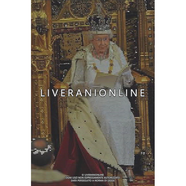 The Queen at the The State Opening Of Parliament. AG ALDO LIVERANI SAS ONLY ITALY