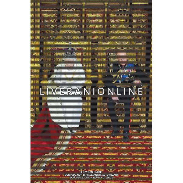 04/06/2014 Queen Elizabeth II and Prince Philip Duke of Edinburgh State Opening Of Parliament 2014 at Westminster Abbey in London AG ALDO LIVERANI SAS ONLY ITALY