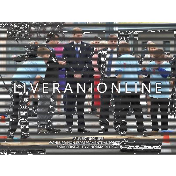 Picture date 4th June 2014. Pic shows; The Duke of Cambridge, Royal Patron of SkillForce, during his visit to Goole High School to launch the new SkillForce Junior Prince\'s Award. ©photoshot/Agenzia Aldo Liverani sas - ITALY ONLY - EDITORIAL USE ONLY - REALI INGLESI: Il principe William d\'inghilterra duca di cambridge in visita nello Yorkshire