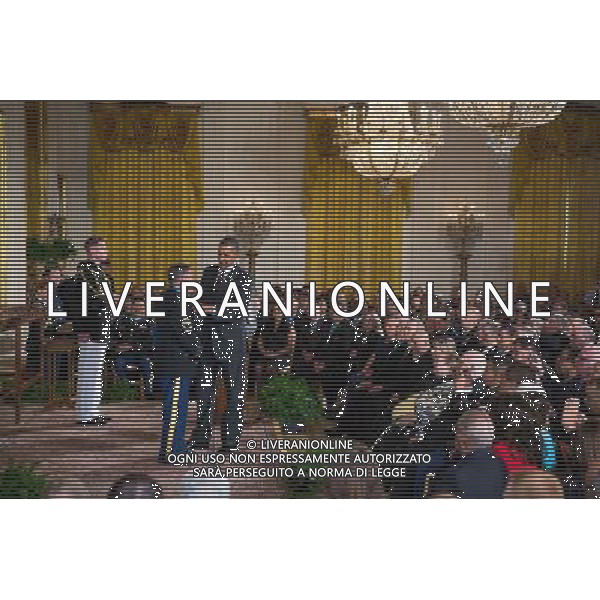 President Barack Obama presents the Medal of Honor to Sergeant First Class Jose Rodela during the Medal of Honor ceremony in the East Room of the White House, March 18, 2014. ©PHOTOSHOT/Agenzia Aldo Liverani sas - ITALY ONLY - EDITORIAL USE ONLY - Il Presidente americano Barack Obama