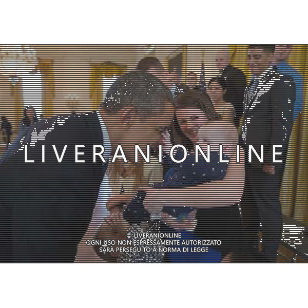 President Barack Obama plays with 5 month-old Vann Carroll during a visit with wounded warriors and their families who were touring the White House, in the East Room, March 31, 2014. Vann was visiting with mom Ryan Carroll and dad, Major Ben Carroll. ©PHOTOSHOT/Agenzia Aldo Liverani sas - ITALY ONLY - EDITORIAL USE ONLY - Il Presidente americano Barack Obama