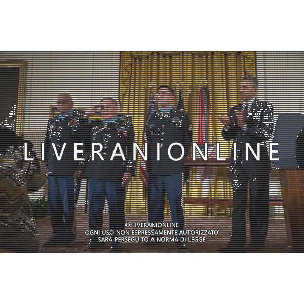 President Barack Obama recognizes Medal of Honor honorees, from left, Staff Sergeant Melvin Morris, Sergeant First Class Jose Rodela, and Specialist Four Santiago J. Erevia, during the Medal of Honor ceremony in the East Room of the White House, March 18, 2014. ©PHOTOSHOT/Agenzia Aldo Liverani sas - ITALY ONLY - EDITORIAL USE ONLY - Il Presidente americano Barack Obama