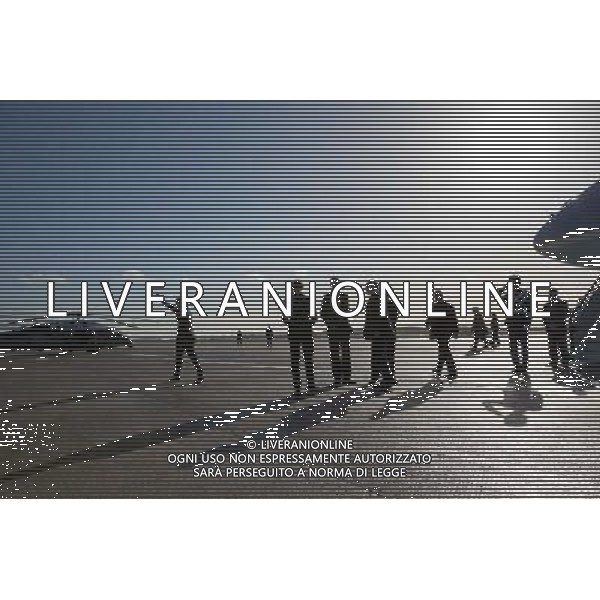 President Barack Obama waves as he walks to Marine One after arrival at Schiphol International Airport in Amsterdam, the Netherlands, March 24, 2014. ©PHOTOSHOT/Agenzia Aldo Liverani sas - ITALY ONLY - EDITORIAL USE ONLY - Il Presidente americano Barack Obama