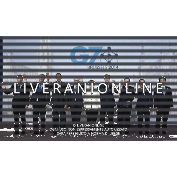 (140605) -- BRUSSELS, June 5, 2014 () -- The photo provided by the Council of the European Union shows leaders posing for group photos during the G7 summit in Brussels, Belgium, June 5, 2014. (/The Council of the European Union) (dzl) *NO COMMERCIAL USE* ©PHOTOSHOT/Agenzia Aldo Liverani sas - ITALY ONLY - EDITORIAL USE ONLY - Vertice del G7 a Bruxelles, in Belgio, 5 Giugno 2014
