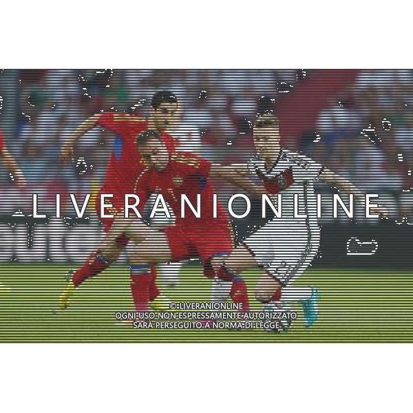 06.06.2014, Coface Arena, Mainz, GER, FIFA WM, Testspiel, Deutschland vs Armenien, im Bild Marco Reus (Deutschland) im Zweikampf mit Artur Edigaryan (Armenien) // during friendly match between Germany and Armenia for Preparation of the FIFA Worldcup Brasil 2014 at the Coface Arena in Mainz, Germany on 2014/06/06. EXPA Pictures © 2014, PhotoCredit: EXPA/ Eibner-Pressefoto/ Neis *****ATTENTION - OUT of GER***** ©photoshot/Agenzia Aldo Liverani sas - ITALY ONLY - Germania vs Armenia partita amichevole in preparazione della Coppa del Mondo FIFA Brasile 2014 Coface Arena di Magonza, in Germania 06 giugno 2014