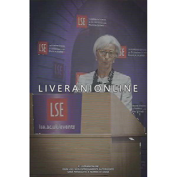 International Monetary Fund (IMF) Managing Director Christine Lagarde speaks at a lecture at the London School of Economics (LSE) in London on June 6, 2014 ©PHOTOSHOT/Agenzia Aldo Liverani sas - ITALY ONLY - EDITORIAL USE ONLY ©photoshot/Agenzia Aldo Liverani sas - ITALY ONLY - L\'amministratore delegato del Fondo Monetario Internazionale (FMI) Christine Lagarde parla in una conferenza alla London School of Economics (LSE), a Londra il 6 giugno 2014