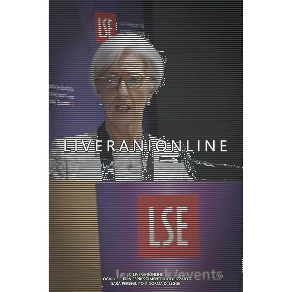 International Monetary Fund (IMF) Managing Director Christine Lagarde speaks at a lecture at the London School of Economics (LSE) in London on June 6, 2014 ©PHOTOSHOT/Agenzia Aldo Liverani sas - ITALY ONLY - EDITORIAL USE ONLY ©photoshot/Agenzia Aldo Liverani sas - ITALY ONLY - L\'amministratore delegato del Fondo Monetario Internazionale (FMI) Christine Lagarde parla in una conferenza alla London School of Economics (LSE), a Londra il 6 giugno 2014