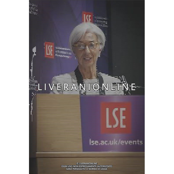 International Monetary Fund (IMF) Managing Director Christine Lagarde speaks at a lecture at the London School of Economics (LSE) in London on June 6, 2014 ©PHOTOSHOT/Agenzia Aldo Liverani sas - ITALY ONLY - EDITORIAL USE ONLY ©photoshot/Agenzia Aldo Liverani sas - ITALY ONLY - L\'amministratore delegato del Fondo Monetario Internazionale (FMI) Christine Lagarde parla in una conferenza alla London School of Economics (LSE), a Londra il 6 giugno 2014