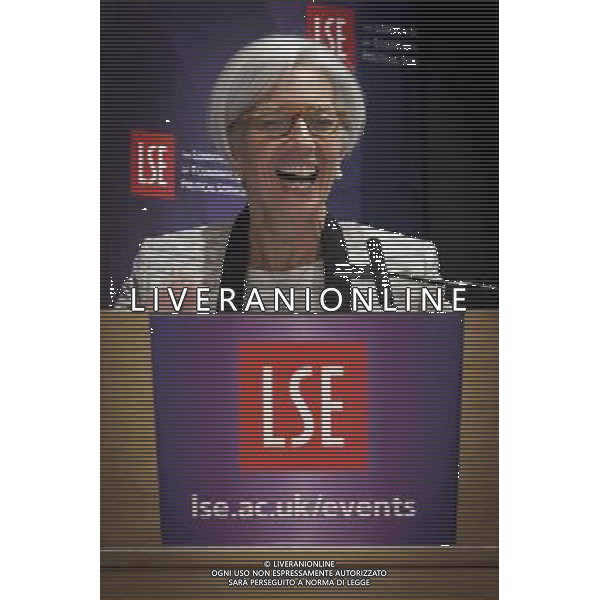 International Monetary Fund (IMF) Managing Director Christine Lagarde speaks at a lecture at the London School of Economics (LSE) in London on June 6, 2014 ©PHOTOSHOT/Agenzia Aldo Liverani sas - ITALY ONLY - EDITORIAL USE ONLY ©photoshot/Agenzia Aldo Liverani sas - ITALY ONLY - L\'amministratore delegato del Fondo Monetario Internazionale (FMI) Christine Lagarde parla in una conferenza alla London School of Economics (LSE), a Londra il 6 giugno 2014