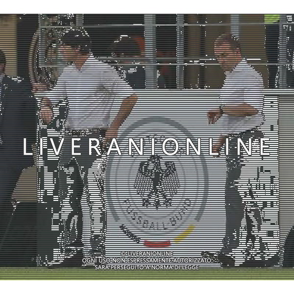 firo : 06.06.2014 Fu§ball,Fussball,Nationalmannschaft Deutschland, Testspiel, Freundschaftsspiel,WM-Test WM 2014 Brasilien, Deutschland,GER - Armenien 6:1 Bundestrainer Joachim L…W, EnttŠuschung, rechts Hansi FLICK $worldrightsEs gelten unsere AGB, einsehbar auf www.firosportphoto.de copyright by firo sportphoto: Coesfelder Str.207 48249 DŸlmeTel.:02594 9916004 www.firosportphoto.de mail@firosportphoto.de (V o l k s b a n k B o c h u m - W i t t e n ) BLZ.: 430 601 29 Kt. Nr.: 341 117 100 Tel.:02594 9916004 AG ALDO LIVERANI SAS ONLY ITALY