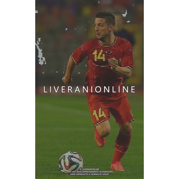 (140608) -- BRUSSELS, June 8, 2014 () -- Belgium\'s Dries Mertens breaks through during a friendly soccer match against Tunisia in Brussels, on June 7, 2014. Belgium won 1-0. (/Gong Bing) (hy) ©PHOTOSHOT/Agenzia Aldo Liverani sas - ITALY ONLY - EDITORIAL USE ONLY - BELGIO VS TUNISIA partita di calcio amichevole a Bruxelles, 7 giugno 2014. Il Belgio ha vinto per 1-0