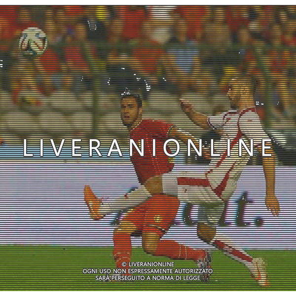 (140608) -- BRUSSELS, June 8, 2014 () -- Belgium\'s Nacer Chadli (L) vies during a friendly soccer match against Tunisia in Brussels, on June 7, 2014. Belgium won 1-0. (/Gong Bing) (hy) ©PHOTOSHOT/Agenzia Aldo Liverani sas - ITALY ONLY - EDITORIAL USE ONLY - BELGIO VS TUNISIA partita di calcio amichevole a Bruxelles, 7 giugno 2014. Il Belgio ha vinto per 1-0