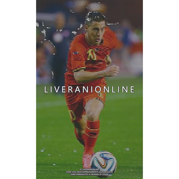 (140608) -- BRUSSELS, June 8, 2014 () -- Belgium\'s Eden Hazard controls the ball during a friendly soccer match against Tunisia in Brussels, on June 7, 2014. Belgium won 1-0. (/Gong Bing) (hy) Â©PHOTOSHOT/Agenzia Aldo Liverani sas - ITALY ONLY - EDITORIAL USE ONLY - BELGIO VS TUNISIA partita di calcio amichevole a Bruxelles, 7 giugno 2014. Il Belgio ha vinto per 1-0