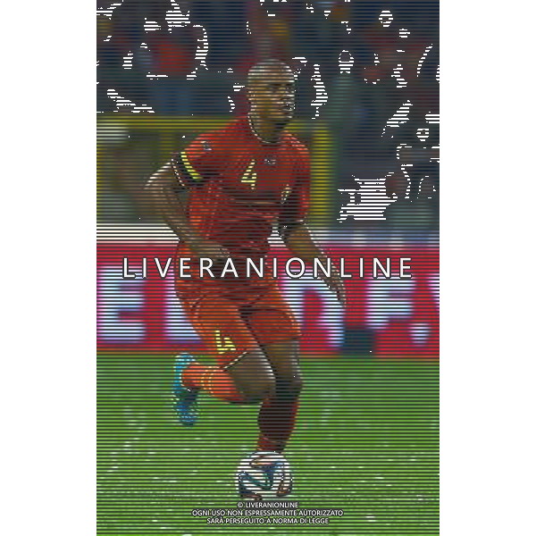 (140608) -- BRUSSELS, June 8, 2014 () -- Belgium\'s Vincent Kompany controls the ball during a friendly soccer match against Tunisia in Brussels, on June 7, 2014. Belgium won 1-0. (/Gong Bing) (hy) ©PHOTOSHOT/Agenzia Aldo Liverani sas - ITALY ONLY - EDITORIAL USE ONLY - BELGIO VS TUNISIA partita di calcio amichevole a Bruxelles, 7 giugno 2014. Il Belgio ha vinto per 1-0