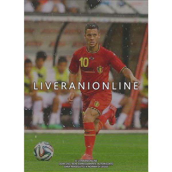 (140608) -- BRUSSELS, June 8, 2014 () -- Belgium\'s Eden Hazard controls the ball during a friendly soccer match against Tunisia in Brussels, on June 7, 2014. Belgium won 1-0. (/Gong Bing) (hy) ©PHOTOSHOT/Agenzia Aldo Liverani sas - ITALY ONLY - EDITORIAL USE ONLY - BELGIO VS TUNISIA partita di calcio amichevole a Bruxelles, 7 giugno 2014. Il Belgio ha vinto per 1-0