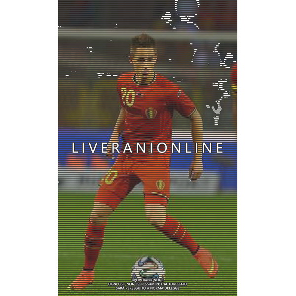 (140608) -- BRUSSELS, June 8, 2014 () -- Belgium\'s Adnan Januzaj controls the ball during a friendly soccer match against Tunisia in Brussels, on June 7, 2014. Belgium won 1-0. (/Gong Bing) (hy) ©PHOTOSHOT/Agenzia Aldo Liverani sas - ITALY ONLY - EDITORIAL USE ONLY - BELGIO VS TUNISIA partita di calcio amichevole a Bruxelles, 7 giugno 2014. Il Belgio ha vinto per 1-0