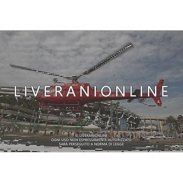 (140608) -- RIO DE JANEIRO, June 8, 2014 () -- A helicopter takes part in a rescue drill held by the fire brigade in the Mario Filho Stadium, in northen Rio de Janeiro, Brazil, on June 7, 2014. The drill held in the Mario Filho Stadium, also known as Maracana Stadium, took place in preparation for the Brazil 2014 FIFA World Cup, which opens on June 12. (/Severino Silva/Agenca O Dia/Estadao Conteudo/AGENCIA ESTADO) (da) (fnc) ***BRAZIL OUT*** ©PHOTOSHOT/Agenzia Aldo Liverani sas - ITALY ONLY - EDITORIAL USE ONLY - Preparativi Rio de Janeiro, in Brasile, il 7 giugno 2014 in preparazione per la Coppa del Brasile 2014 FIFA World, che iniziera\' il 12 giugno