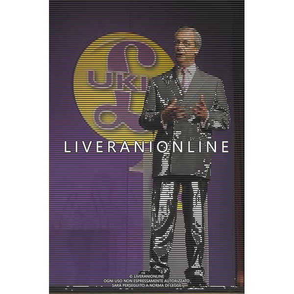Eastbourne, UK, 07/06/2014 : UKIP South East Conference. Party leader Nigel Farage addresses the 3rd annual UKIP South East Conference at The Winter Garden. Previously the event was held in Frimley but has moved to a new venue in Eastbourne due to growing numbers. In the first year it was held, 450 members attended the conference, last year the figure was 750. This year over 1000 members are expected.. ©PHOTOSHOT/Agenzia Aldo Liverani sas - ITALY ONLY - EDITORIAL USE ONLY - Terza conferenza annuale dell\'UKIP South East presso il Winter Garden.