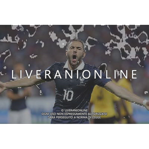 Joie France - Karim BENZEMA - 08.06.2014 - France / Jamaique - Match amical Photo : Fred Marvaux / Icon Sport