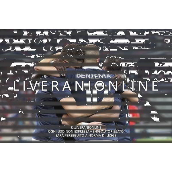 Joie France - Karim BENZEMA / OLIVIER GIROUD - 08.06.2014 - France / Jamaique - Match amical Photo : Fred Marvaux / Icon Sport