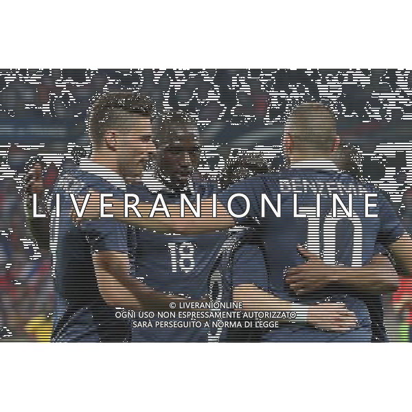 Joie France - Olivier GIROUD / Moussa SISSOKO / Karim BENZEMA - 08.06.2014 - France / Jamaique - Match amical Photo : Fred Marvaux / Icon Sport AG ALDO LIVERANI SAS ONLY ITALY