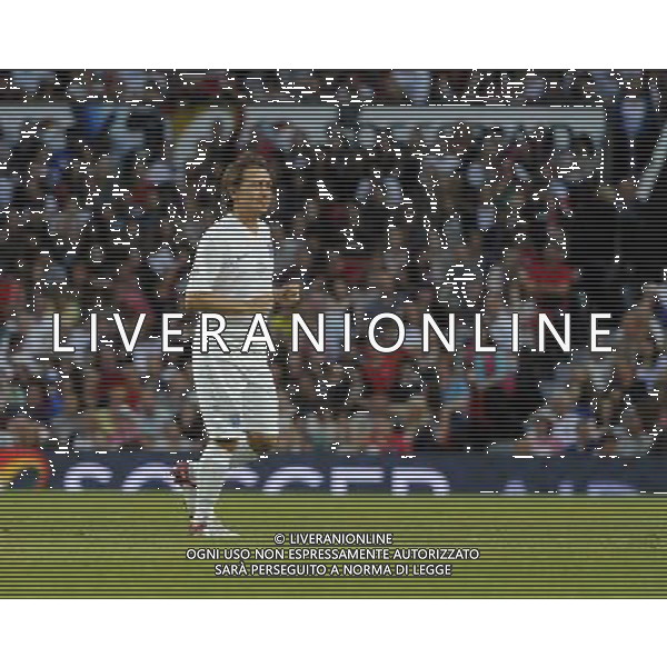 Soccer Aid at Old Trafford Football Club Manchester on 8th June 2014. Mark Owen. ©PHOTOSHOT/Agenzia Aldo Liverani sas - ITALY ONLY - EDITORIAL USE ONLY - Partita di beneficenza tra l\'Inghilterra e Resto del Mondo con le stelle mondiali del calcio e dello spettacolo all\'Old Trafford, stadio del Manchester United, 8 giugno 2014