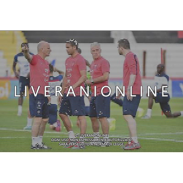 Guy STEPHAN / Nicolas PIRY / Didier DESCHAMPS / Xavier BOUSSARDON - 10.06.2014 - Entrainement Equipe de France - Coupe du Monde 2014 Photo : Dave Winter / Icon Sport