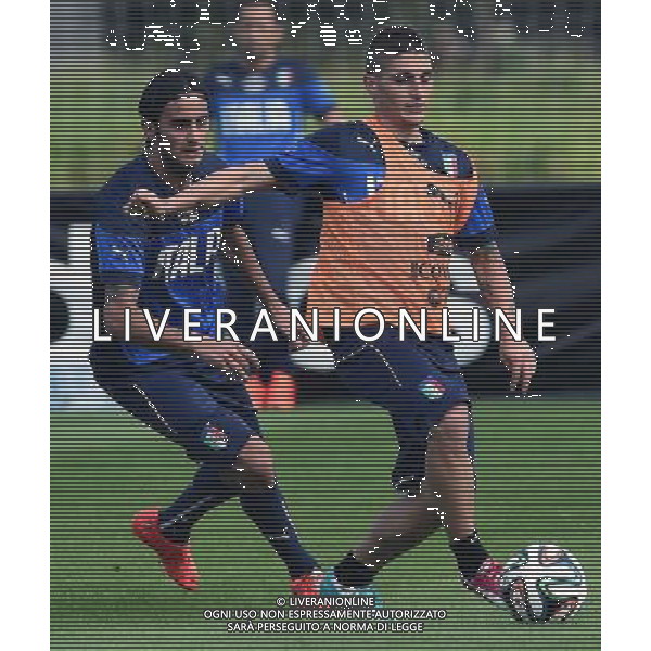 FIFA World Cup Brasile 2014 Mangaritiba (Rio de Janeiro) - 11.06.2014 Allenamento Italia Nella Foto:verratti aquilani /Ph.Vitez-Ag. Aldo Liverani