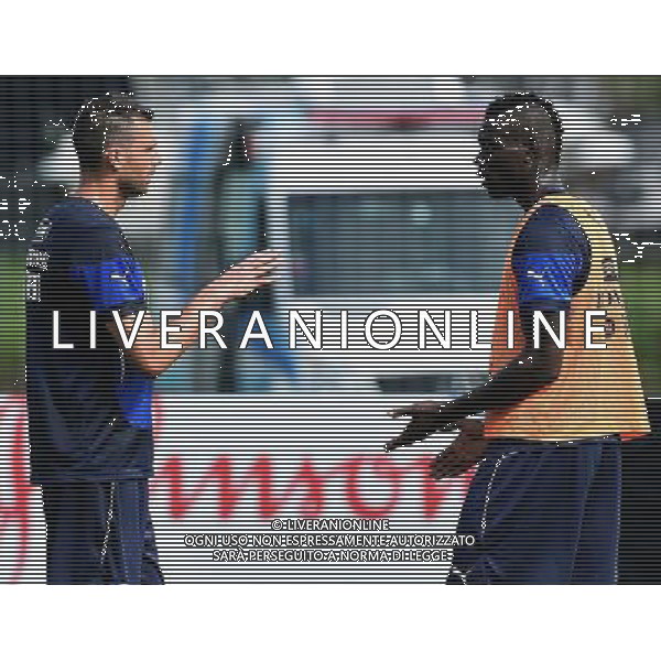 FIFA World Cup Brasile 2014 Mangaritiba (Rio de Janeiro) - 11.06.2014 Allenamento Italia Nella Foto:balotelli thiago motta /Ph.Vitez-Ag. Aldo Liverani