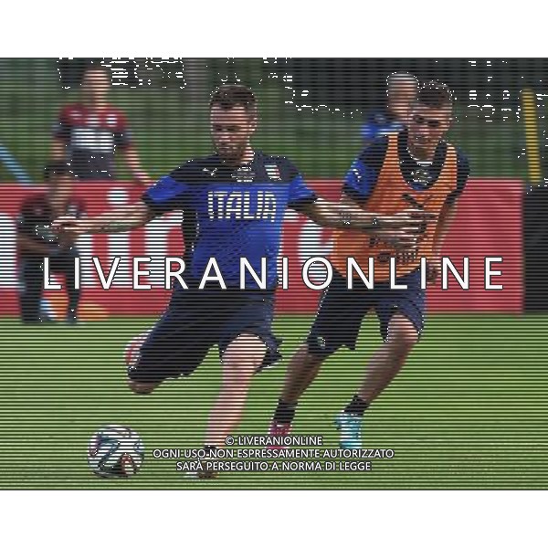 FIFA World Cup Brasile 2014 Mangaritiba (Rio de Janeiro) - 11.06.2014 Allenamento Italia Nella Foto:cassano verratti /Ph.Vitez-Ag. Aldo Liverani