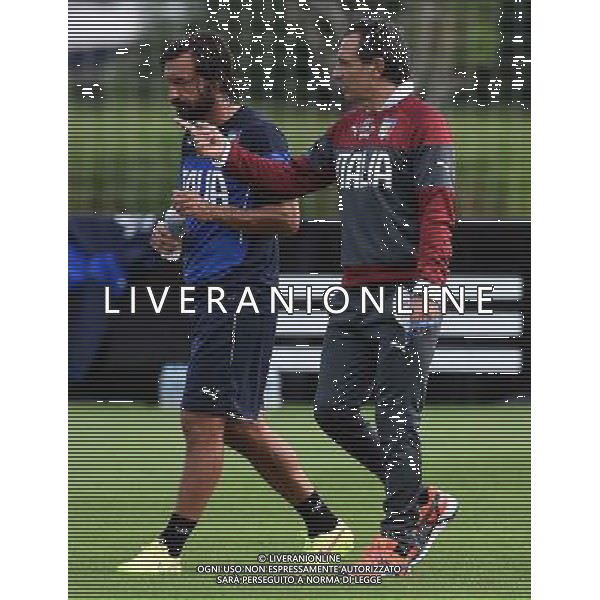 FIFA World Cup Brasile 2014 Mangaritiba (Rio de Janeiro) - 11.06.2014 Allenamento Italia Nella Foto:prandelli pirlo /Ph.Vitez-Ag. Aldo Liverani