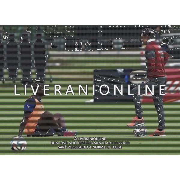 FIFA World Cup Brasile 2014 Mangaritiba (Rio de Janeiro) - 11.06.2014 Allenamento Italia Nella Foto:prandelli si ferma a parlare con balotelli a fine allenamento /Ph.Vitez-Ag. Aldo Liverani