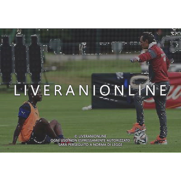 FIFA World Cup Brasile 2014 Mangaritiba (Rio de Janeiro) - 11.06.2014 Allenamento Italia Nella Foto:prandelli si ferma a parlare con balotelli a fine allenamento /Ph.Vitez-Ag. Aldo Liverani