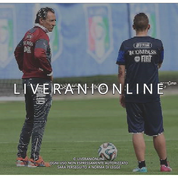 FIFA World Cup Brasile 2014 Mangaritiba (Rio de Janeiro) - 11.06.2014 Allenamento Italia Nella Foto:prandelli verratti /Ph.Vitez-Ag. Aldo Liverani