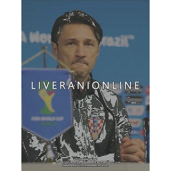 (140611) -- SAO PAULO, June 11, 2014 () -- Croatia\'s coach Niko Kovac attends a press conference after the training in Sao Paulo, Brazil, on June 11, 2014, one day ahead of the opening match of 2014 FIFA World Cup between Brazil and Croatia.(/Xu Zijian)(rh) ©PHOTOSHOT/Agenzia Aldo Liverani sas - ITALY ONLY - EDITORIAL USE ONLY - Conferenza stampa e allenamento della nazionale della Croazia a San Paolo, Brasile, il 11 giugno 2014, un giorno prima della partita di Coppa del mondo FIFA 2014