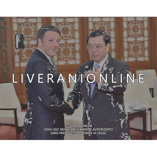 (140611) -- BEIJING, June 11, 2014 () -- Zhang Dejiang (R), chairman of the Standing Committee of the National People\'s Congress (NPC), China\'s top legislature, meets with Italian Prime Minister Matteo Renzi in Beijing, China, June 11, 2014. (/Li Tao) (hdt) ©PHOTOSHOT/Agenzia Aldo Liverani sas - ITALY ONLY - EDITORIAL USE ONLY